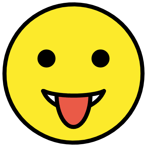Face With Tongue Emoji from OpenMoji Emoji Set