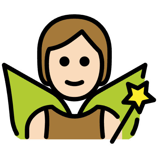 Fairy Light Skin Tone Emoji from OpenMoji Set
