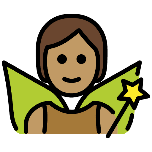 Fairy Medium Skin Tone Emoji from OpenMoji Set
