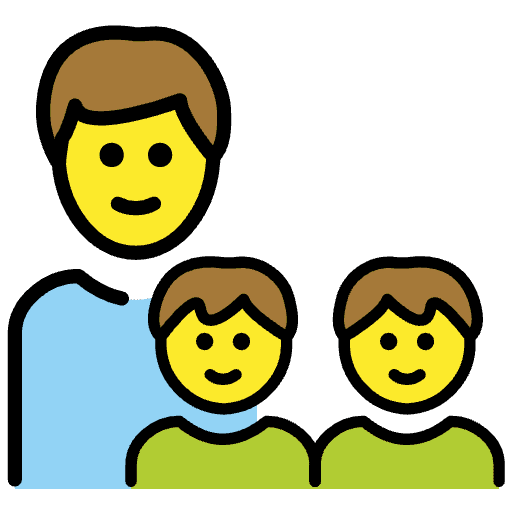 Family Man Boy Boy Emoji from OpenMoji Set