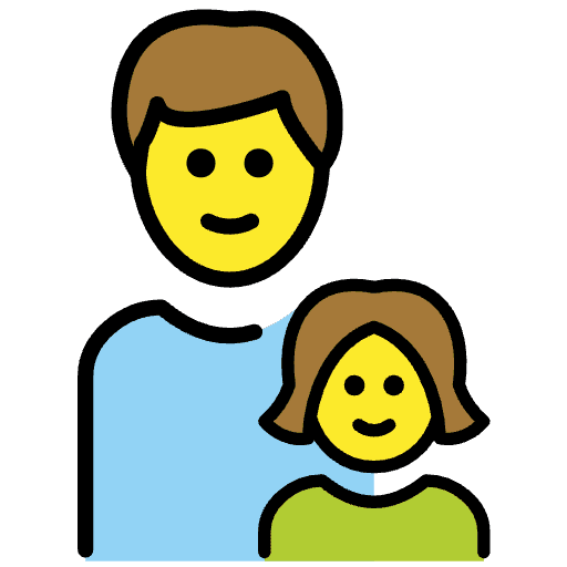 Family Man Girl Emoji from OpenMoji Emoji Set