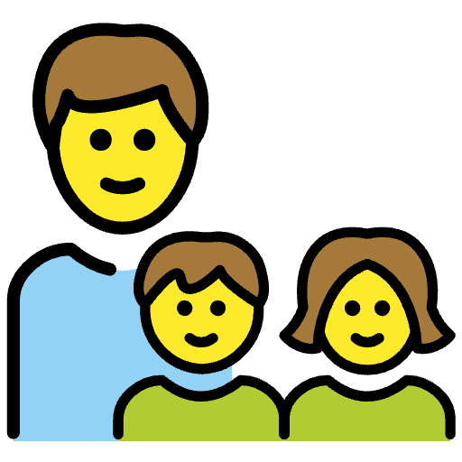 Family Man Girl Boy Emoji from OpenMoji Emoji Set