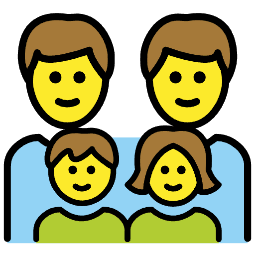 Family Man Man Girl Boy Emoji from OpenMoji Emoji Set