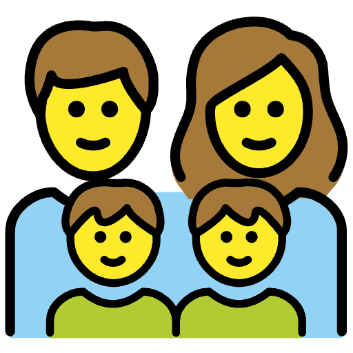 Family Man Woman Boy Boy Emoji from OpenMoji Emoji Set
