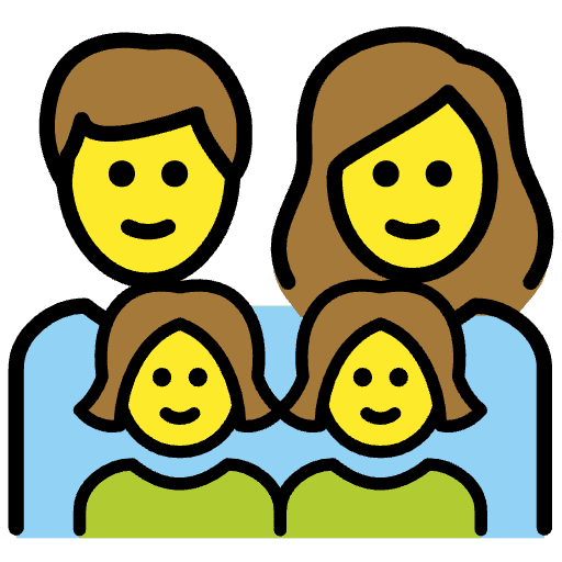 Family Man Woman Girl Girl Emoji from OpenMoji Emoji Set