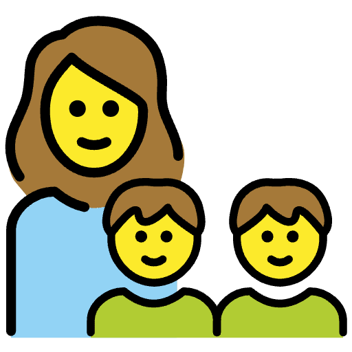 Family Woman Boy Boy Emoji from OpenMoji Emoji Set