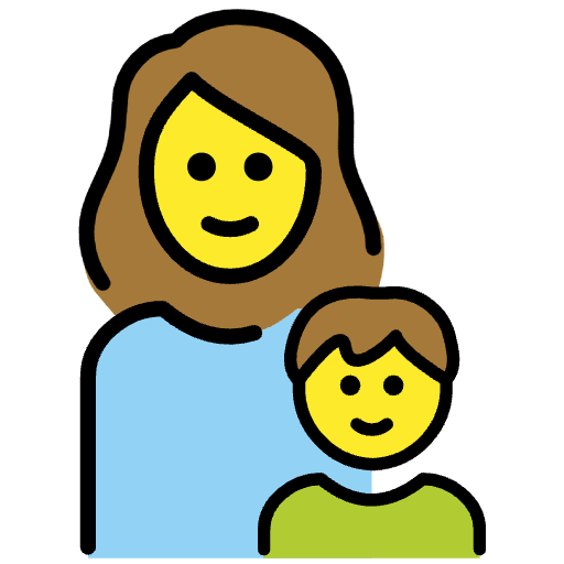 Family Woman Boy Emoji from OpenMoji Emoji Set
