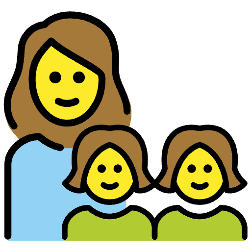 Family Woman Girl Girl Emoji from OpenMoji Emoji Set