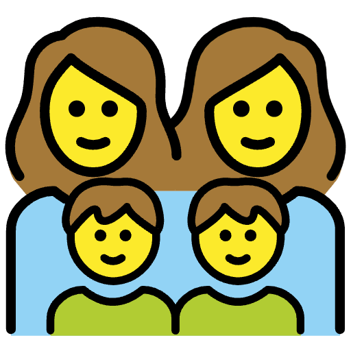 Family Woman Woman Boy Boy Element from OpenMoji Emoji Set