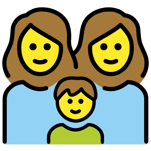 Family Woman Woman Boy Element from OpenMoji Emoji Set