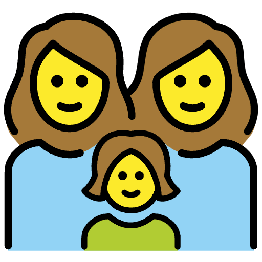 Family Woman Woman Girl Element from OpenMoji Emoji Set