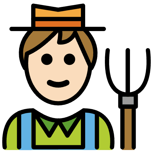 Farmer Light Skin Tone Element from OpenMoji Emoji Set