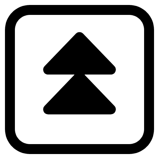 Fast Up Button High Contrast Element from Fluent Emoji High Contrast Set