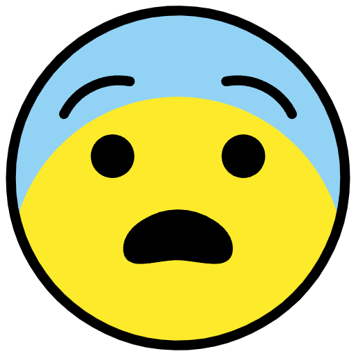 Fearful Face Emoji from OpenMoji Set
