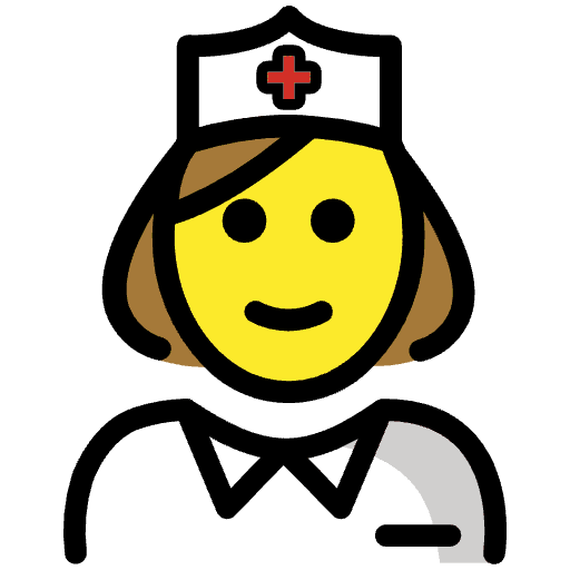 Female Nurse Emoji from OpenMoji Emoji Set