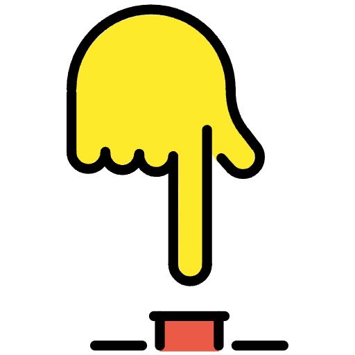 Finger Pushing Button Emoji from OpenMoji Emoji Set