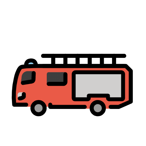 Fire Engine Emoji from OpenMoji Emoji Set