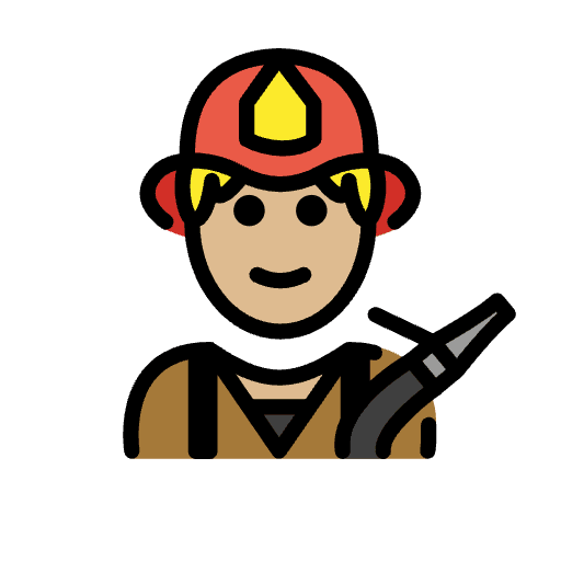 Firefighter Medium Light Skin Tone Element from OpenMoji Emoji Set