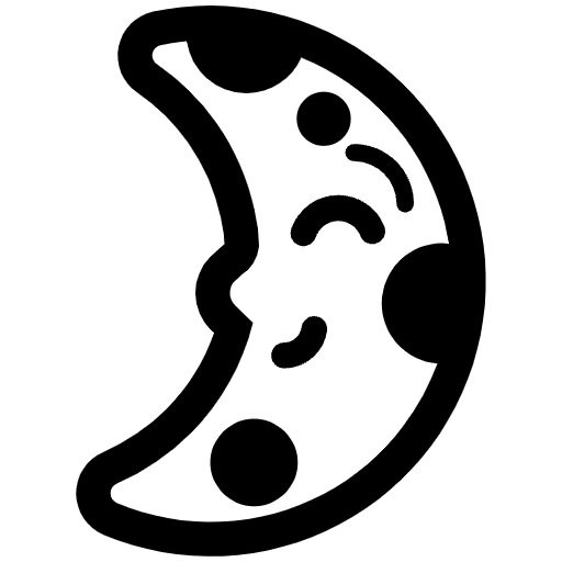 First Quarter Moon Face High Contrast Emoji from Fluent Emoji High Contrast Set
