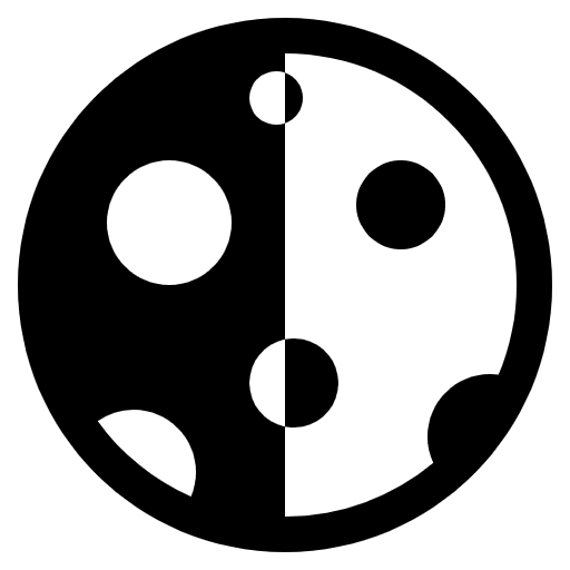 First Quarter Moon High Contrast Emoji from Fluent Emoji High Contrast Set