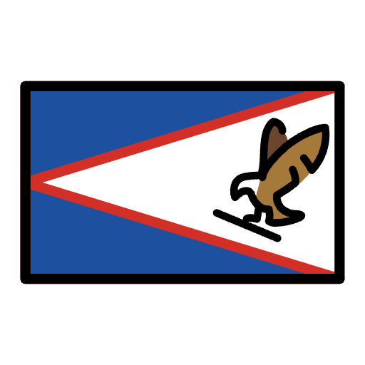Flag American Samoa Emoji from OpenMoji Emoji Set