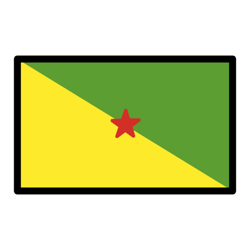 Flag French Guiana Emoji from OpenMoji Emoji Set