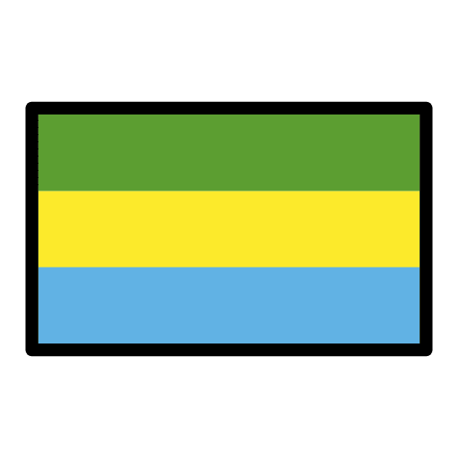 Flag Gabon Element from OpenMoji Emoji Set