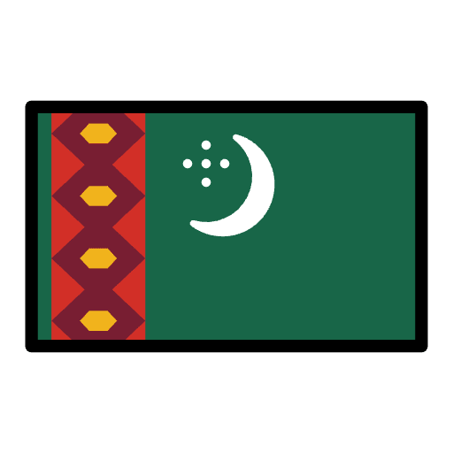 Flag Turkmenistan Emoji from OpenMoji Emoji Set