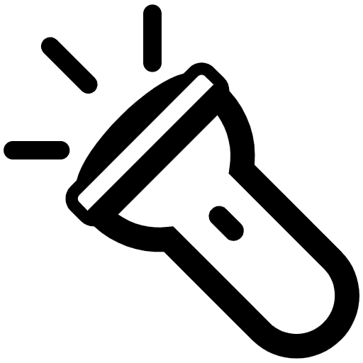 Flashlight High Contrast Element from Fluent Emoji High Contrast Set