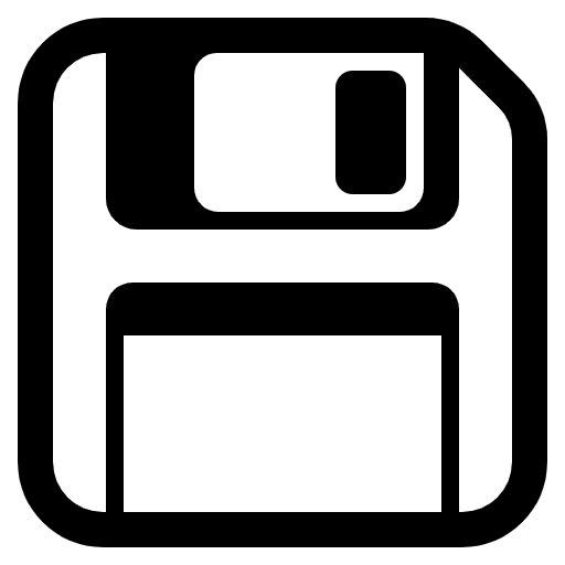 Floppy Disk High Contrast Emoji from Fluent Emoji High Contrast Set