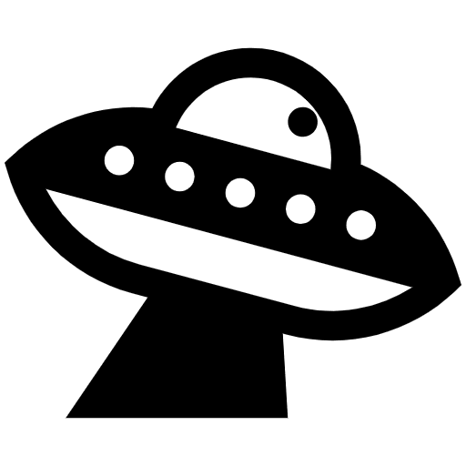 Flying Saucer High Contrast Emoji from Fluent Emoji High Contrast Set