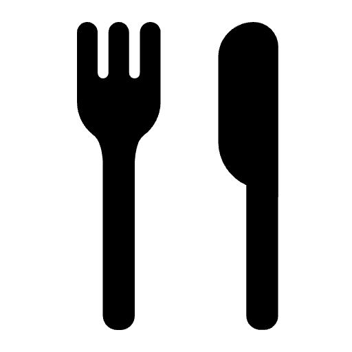 Fork And Knife High Contrast Emoji from Fluent Emoji High Contrast Set