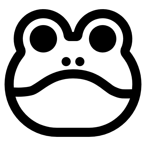 Frog High Contrast Element from Fluent Emoji High Contrast Set