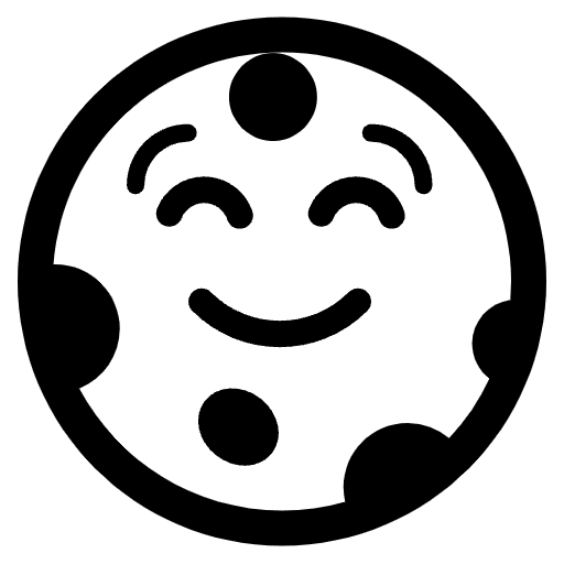 Full Moon Face High Contrast Emoji from Fluent Emoji High Contrast Set