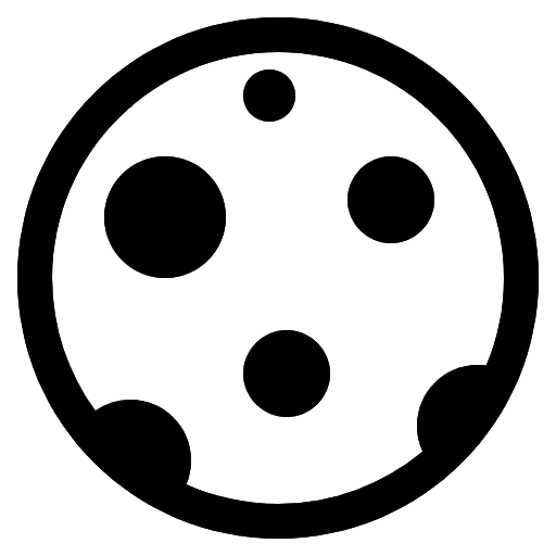 Full Moon High Contrast Emoji from Fluent Emoji High Contrast Set
