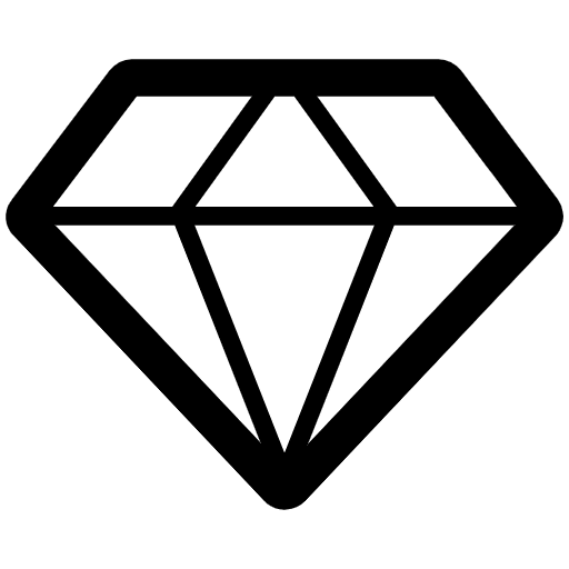 Gem Stone High Contrast Element from Fluent Emoji High Contrast Set