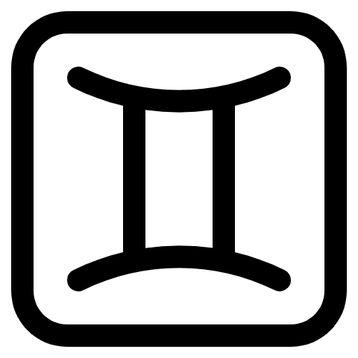 Gemini High Contrast Element from Fluent Emoji High Contrast Set