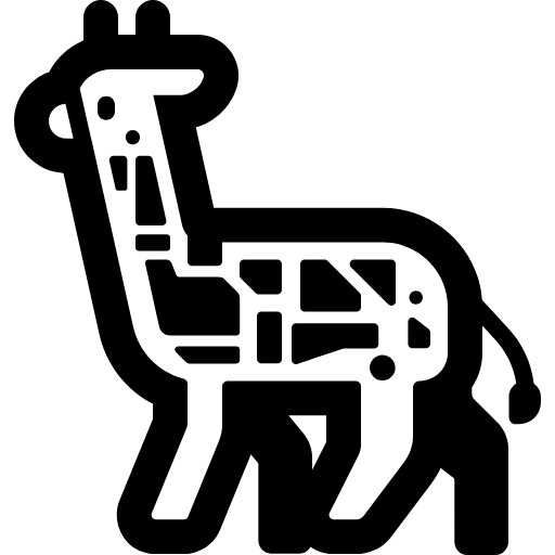 Giraffe High Contrast Element from Fluent Emoji High Contrast Set