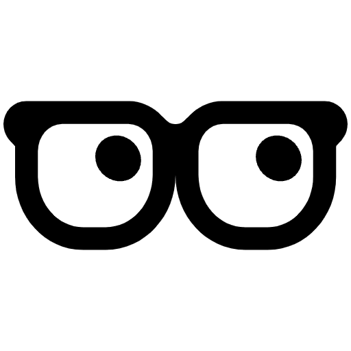 Glasses High Contrast Emoji from Fluent Emoji High Contrast Set