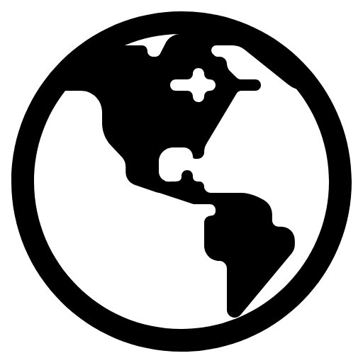 Globe Showing Americas High Contrast Emoji from Fluent Emoji High Contrast Set