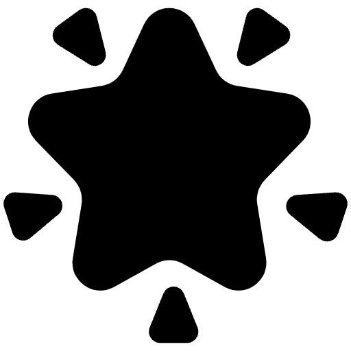 Glowing Star High Contrast Emoji from Fluent Emoji High Contrast Set