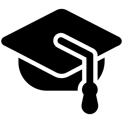 Graduation Cap High Contrast Emoji from Fluent Emoji High Contrast Set