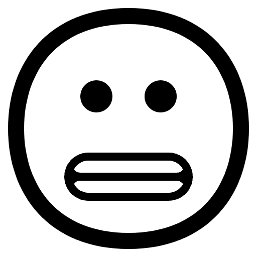 Grimacing Face High Contrast Emoji from Fluent Emoji High Contrast Set