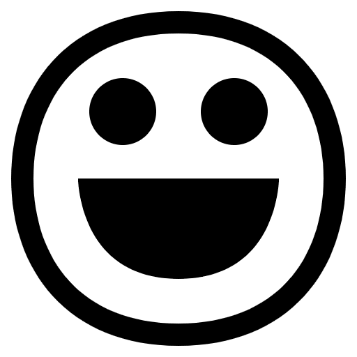 Grinning Face High Contrast Emoji from Fluent Emoji High Contrast Set