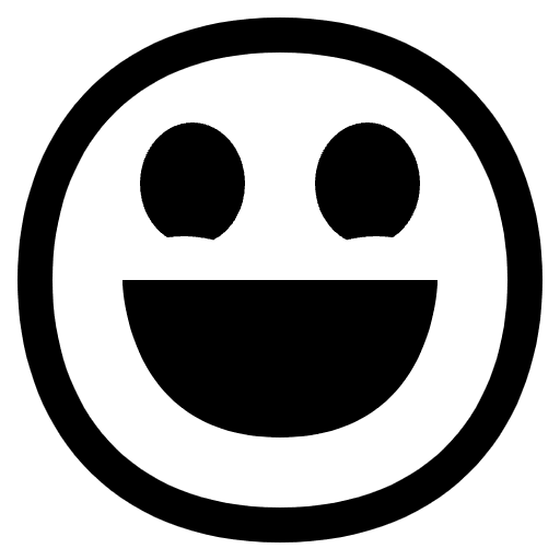 Grinning Face With Big Eyes High Contrast Element from Fluent Emoji High Contrast Set