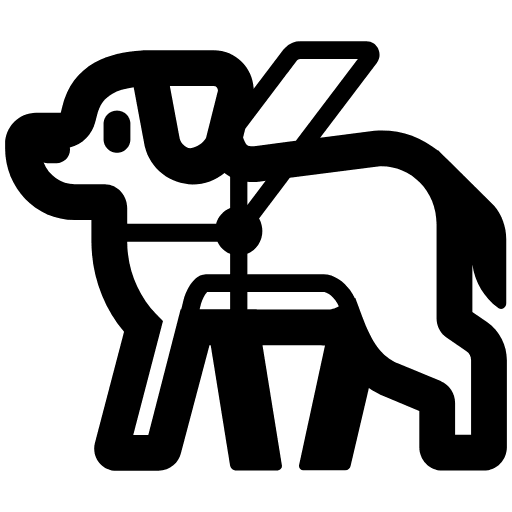 Guide Dog High Contrast Element from Fluent Emoji High Contrast Set