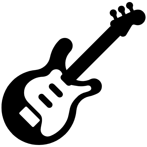 Guitar High Contrast Emoji from Fluent Emoji High Contrast Set