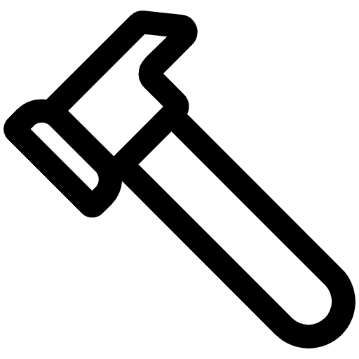 Hammer High Contrast Emoji from Fluent Emoji High Contrast Set