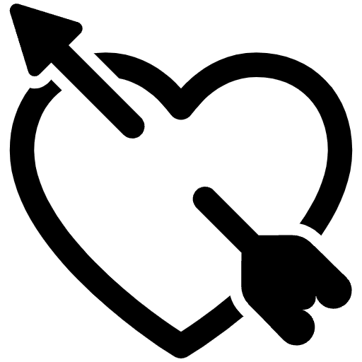 Heart With Arrow High Contrast Emoji from Fluent Emoji High Contrast Set