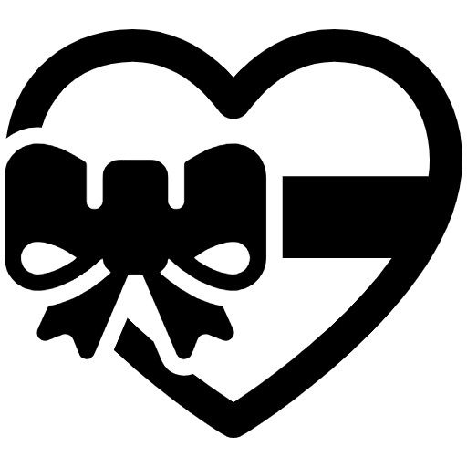 Heart With Ribbon High Contrast Emoji from Fluent Emoji High Contrast Set